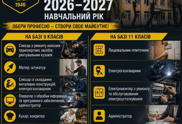 Набір на навчання на 2026 – 2027 навчальний рік